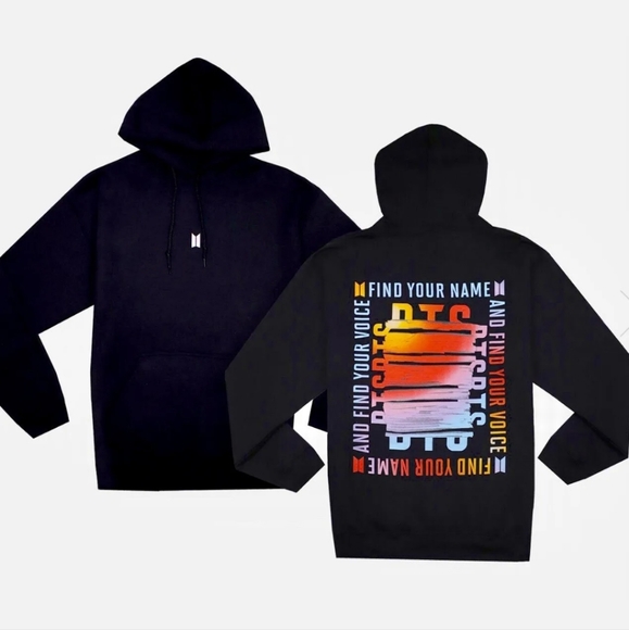 BTS SPEAK YOURSELF World Tour POP Up Store Official HOODIE SCRIBBLE SORBET S - Picture 2 of 5